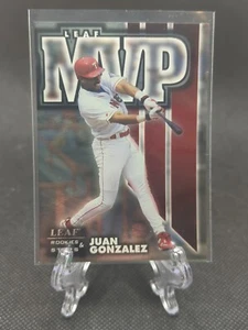 1998 Leaf Rookies & Stars JUAN GONZALEZ Leaf MVP #d /5000 RANGERS - Picture 1 of 2