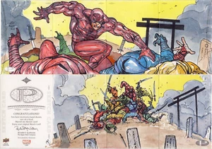 2014 Marvel Premier Quad Panel Sketch Card Magno Daredevil  vs. The Hand - Picture 1 of 1