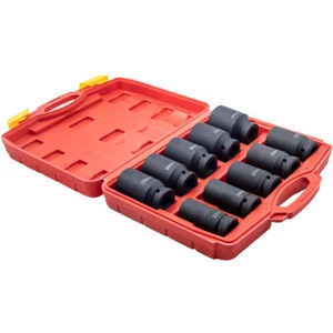 10pcs 6-Point Drive Deep Impact Socket Set Metric 22mm-24mm-27mm-41mm - Picture 1 of 12