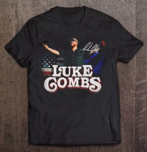 Luke Combs World Tour 2023 With Signature T-shirt Tee Short Sleeve LI137 - Picture 1 of 4
