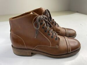 Wolverine 1000 Mile Men's 11 D Leather Ankle Boots Brown cap Toe darby