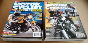 MOTORCYCLIST Motorcycle Magazine Lot 2005 - 2006 18 ISSUES No Shipping Labels - Picture 1 of 4