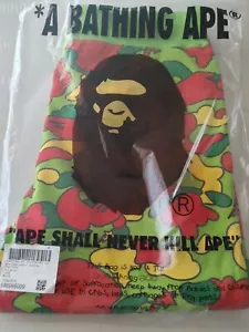 A BATHING APE Bape STA Camo RED GOLD GREEN Sweat Pants Size LARGE - Picture 1 of 4