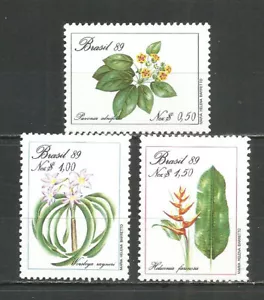 Brazil 1989 year mint stamps MNH(**) set flowers - Picture 1 of 1