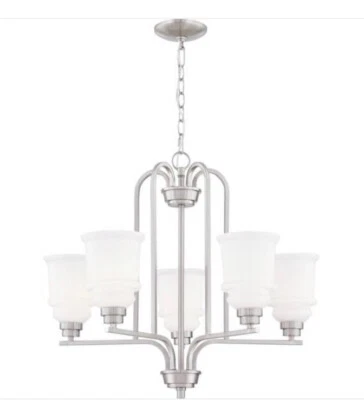 Ashley Harbour ASH4812A Oakley 5 Light Brushed Nickel Chandelier - Image 1 of 4
