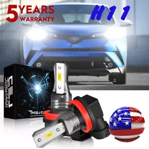 Kit de faros LED H8 H9 H11 CSP bombilla de haz bajo súper brillante 6500K blanco 1000000LM - Imagen 1 de 10