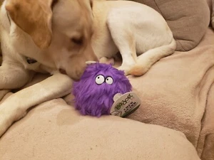 goDog Furballz Small Purple Chew Guard Squeaker Plush Dog Toy 770120 - Picture 1 of 1