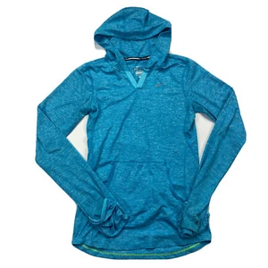 Womens Nike Running Heather Blue Hooded Pullover Activewear Long Sleeve XS - Picture 1 of 10