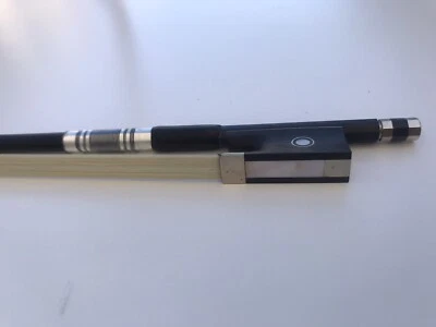 Carbon Fiber Violin Bow 1/4  (1pc) New  Hand Made Real Horse Hair Ebony Frog - Image 1 of 4