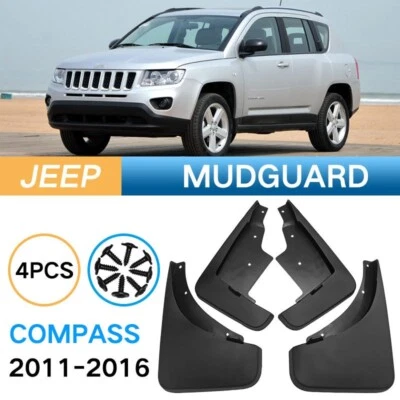 Para Jeep Compass 2011-2016 ABS Plástico Guardabarros Neumático Coche Protector de Lodo 4 Piezas Foto 1 de 4
