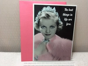RSVP TARJETA DE FELICITACIÓN DE CUMPLEAÑOS Nueva con Sobre "Las mejores cosas de la vida son gratis..." - Imagen 1 de 2