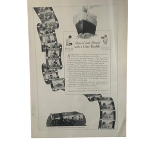 Vintage 1927 Cine Kodak Aboard and Abroad Ad Advertisement - Picture 1 of 4