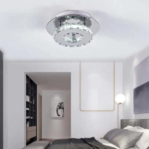 Modern Crystal Ceiling Light Stainless Steel Frame K9 Glass Crystals, 12W LED, C - Bild 1 von 6