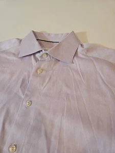 ETON modernes Hemd Herren Größe 16,5 42 Large blau Button Down Twill MANGEL - Bild 1 von 14