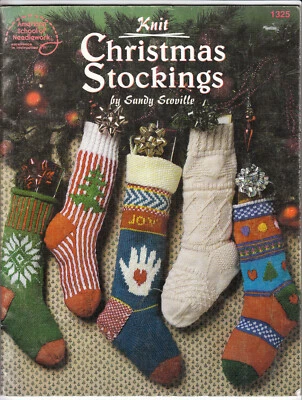 Knit Christmas Stockings by Sandy Scoville American School of Needlework 1325 - Image 1 of 2