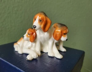 ROYAL WORCESTER Three DOGS Welpen BEAGLES Figur 3132 DORIS LINDNER mit BOX - Bild 1 von 9
