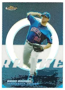 2005 Topps Finest Blue Refractor #035 Brad Radke Minnesota Twins ###/299 BV$2 - Picture 1 of 1