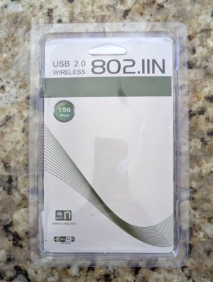 150Mbps USB WIFI Adapter Wireless Network Dongle w/ Antenna - Image 1 of 4