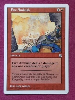 Magic The Gathering PORTAL THREE KINGDOMS FIRE AMBUSH red card MTG P3K - Image 1 of 2