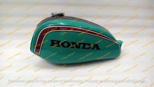 Honda SL125 SL100 K1 1973 to 1975 Model Steel Green & Black Painted Petrol Tank - Picture 1 of 8
