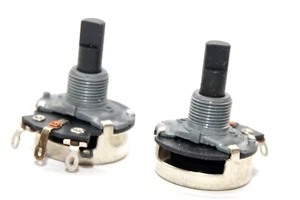 2x vintage rotary resistance / potentiometer, 250 kOhm linear, var. Resistor, NOS - Picture 1 of 9