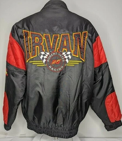 Vintage 90s Texaco Havoline Ernie Irvin Racing Windbreaker Jacket Mens L -Yates Cover