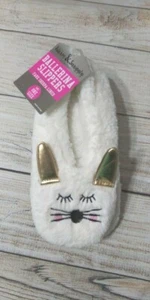 Goldohren Hase Ballerina Hausschuhe warm & kuschelig Faux Sherpa gefüttert One Size - Bild 1 von 3