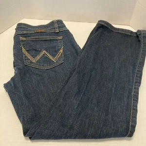 Q-Baby Wrangler 9 / 10 x 30 No Gap Bund Boot Cut Dark Wash Denim Jeans - Bild 1 von 8