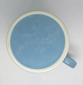 Fiesta Fiestaware Blue Coffee Mug Cup Lead Free HLC Made in USA Ring - Picture 1 of 4
