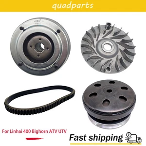 Primary Secondary Driven Clutch Pulley Belt For Linhai 400cc Bighorn ATV UTV New - Picture 1 of 9