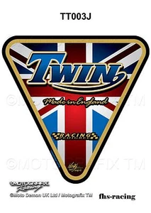 TT003J, MOTOGRAFIX - Serbatoio, Protettore serbatoio, Triumph, Racing alta qualità - Foto 1 di 1
