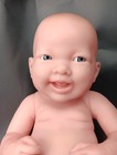 Vintage Berjusa Berengeur Girl Baby Doll Gray Eyes & Smile Realistic La Newborn