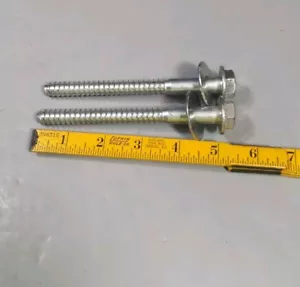Cabeza hexagonal 1/2 x 5-1/4 pernos de retardo placa de zinc tornillos para madera lote de 2 - Imagen 1 de 2
