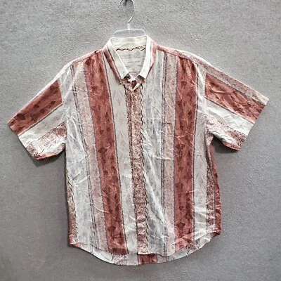 Camisa Pierre Cardin Hombres Abotonada XL Blanco Rayas Estampado de Peces Prestige Paris Foto 1 de 4