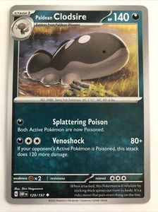 Pokémon TCG Obsidian Flames Paldean Clodsire 129/197 NM - Picture 1 of 2
