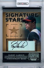 2005 Donruss Signature Barry Larkin Stars Autograph Material Bat 14