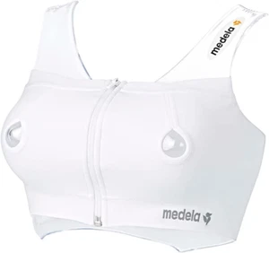 Easy Expression Bustier, Hands-Free Pumping Bra, White, Small - Picture 1 of 12