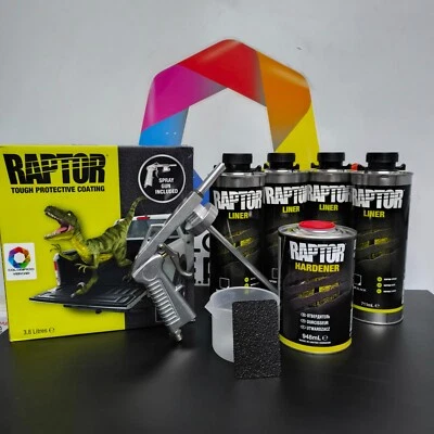 U-POL KIT VERNICE ANTIGRAFFIO PROTETTIVA CON PISTOLA DI COLORE NERO 4L+1L+PISTOL