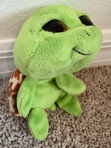 Ty Beanie Boos 2015 Zippy Green Sea Turtle Plush 6" Glitter Eyes - Picture 1 of 9