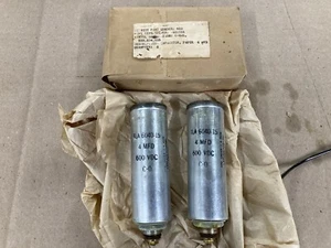 Pair of NiB Western Electric 124 Amp CD Oil Capacitors 4MF 600V - Picture 1 of 4