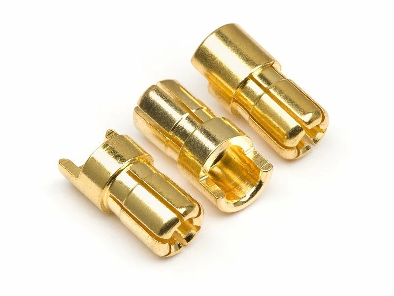 NEW HPI Male Gold Connectors (6.0mm Dia) (3 Pcs) - Image 1 of 1
