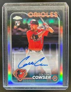 2024 Topps Chrome Update Colton Cowser Auto RC Rifrattore Rookie #78/499 Orioles - Foto 1 di 2