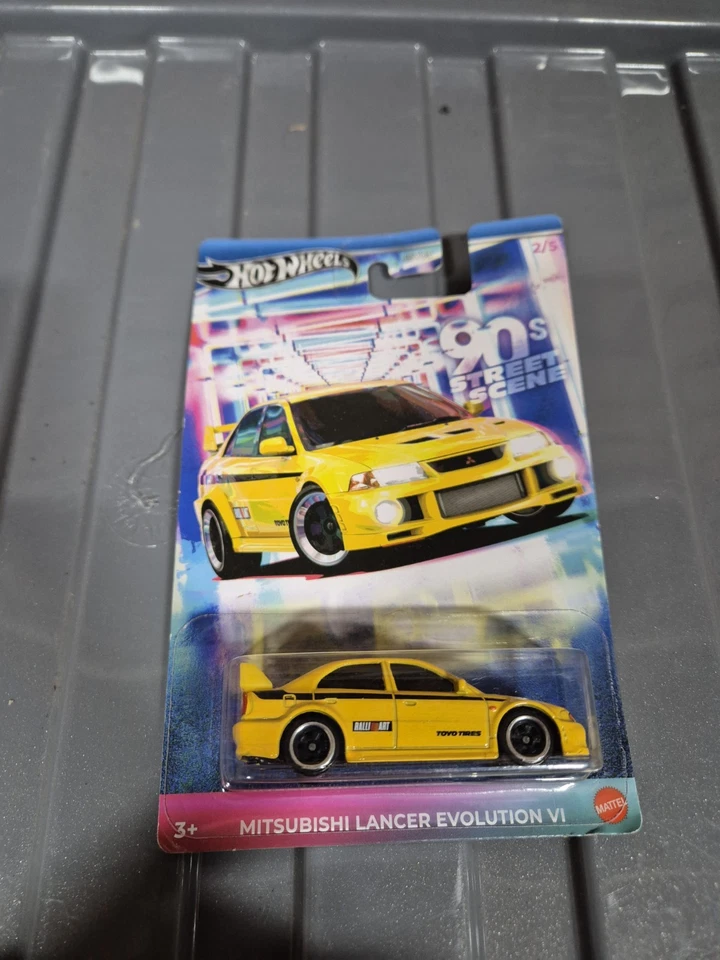 Hot Wheels 2025  90’s Street Scene - Mitsubishi Lancer Evolution VI - Yellow Jdm - Image 1 of 1