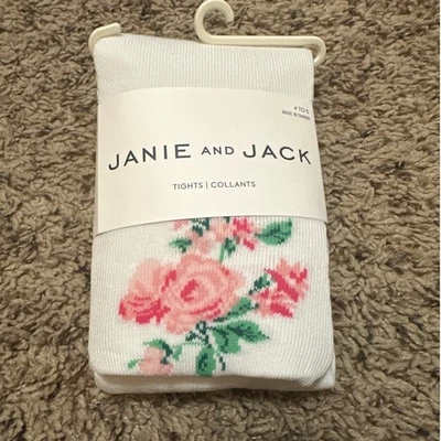 Janie and Jack Floral Tights Size 4-5 years New with tags - Image 1 of 3