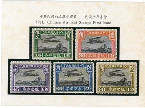 China REPUBLIC-MULTICOLOR ILLUSTRATED `CHINESE AIR POST FIRST ISSUE` POSTCARD-19 - Picture 1 of 2