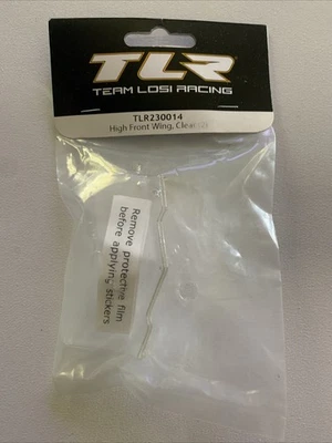 Team Losi Racing High Front Wing Clear 2 TLR230014 NEW - Image 1 of 3