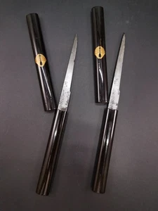 Japanisch A 2er Set mit Saya Kogatana für Wakzaishi Tanto, Edo Periode K035 - Bild 1 von 14