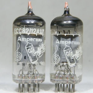 Matched Pair Mullard 12AU7/ECC82 Long Plate Dual Post O-Getter Strong UK 1958 - Picture 1 of 17
