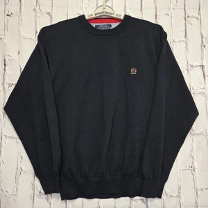 Suéter Tommy Hilfiger De Colección Y2K Para Hombres Talla L Cosido Cresta Logo Algodón Preppy - Imagen 1 de 9