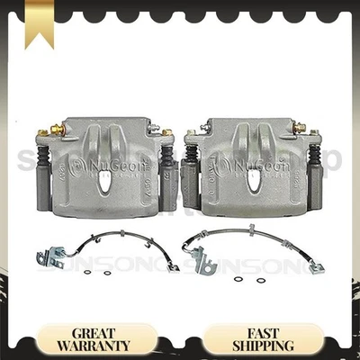 Conjunto de pinça de freio dianteiro mangueira de freio 4 peças compatível com Jaguar S-Type 4.2L 3.0L - Imagem 1 de 4